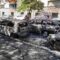 Via Latina: sette veicoli coinvolti in un incendio